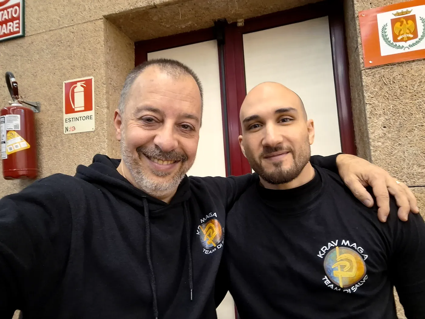 Selfie di gruppo in palestra